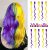 10PCS Curly-(purple/yellow)