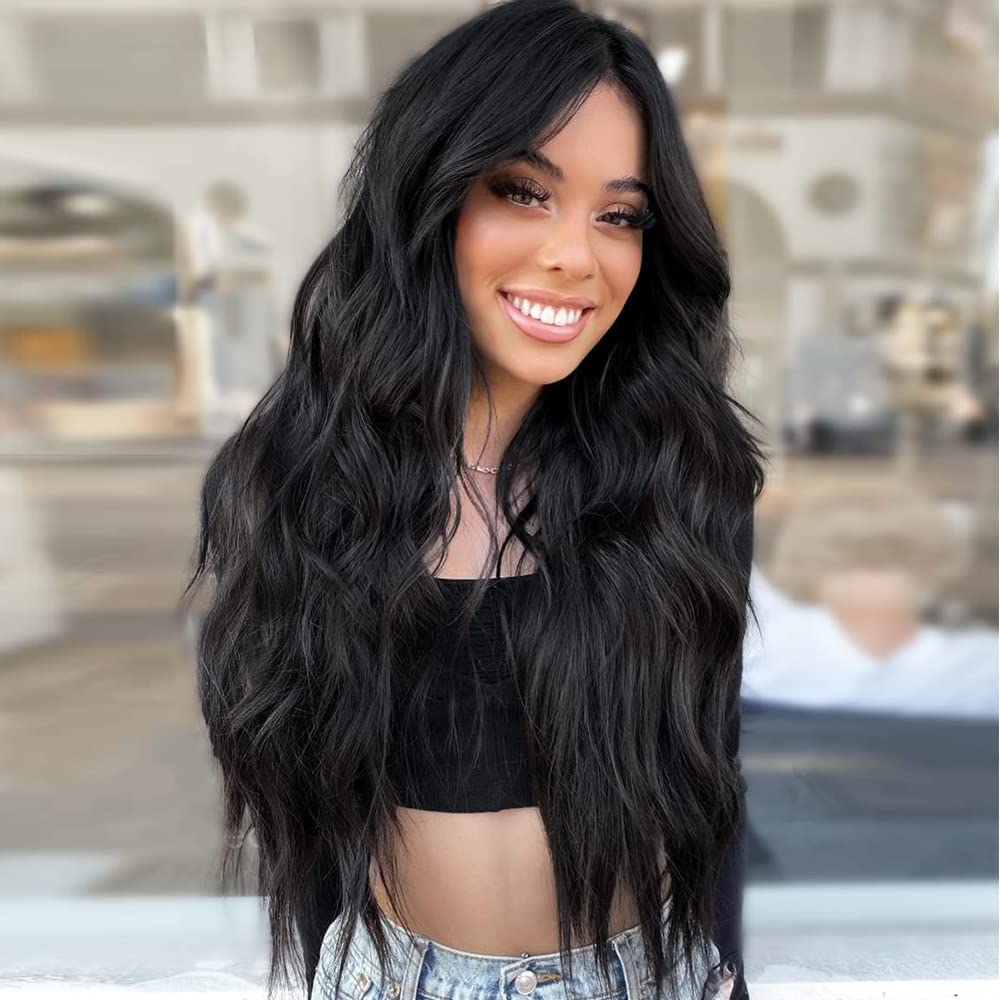 Long black curly shop hair