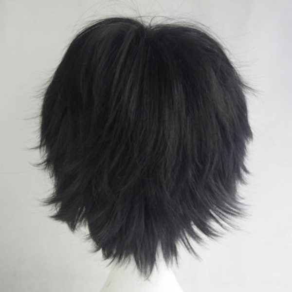 Unisex Anime Wig Black Grey Short Full Hair Wigs Cosplay Party Heat  Resistant US