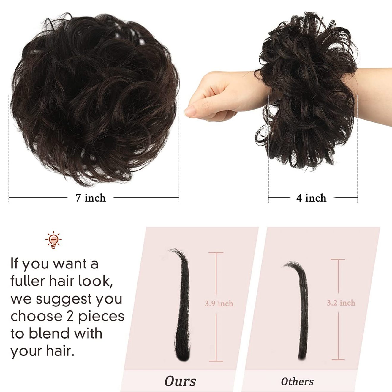 Messy Bun Hair Piece 100 Human Hair Messy Rose Bun Hair Buns Hair