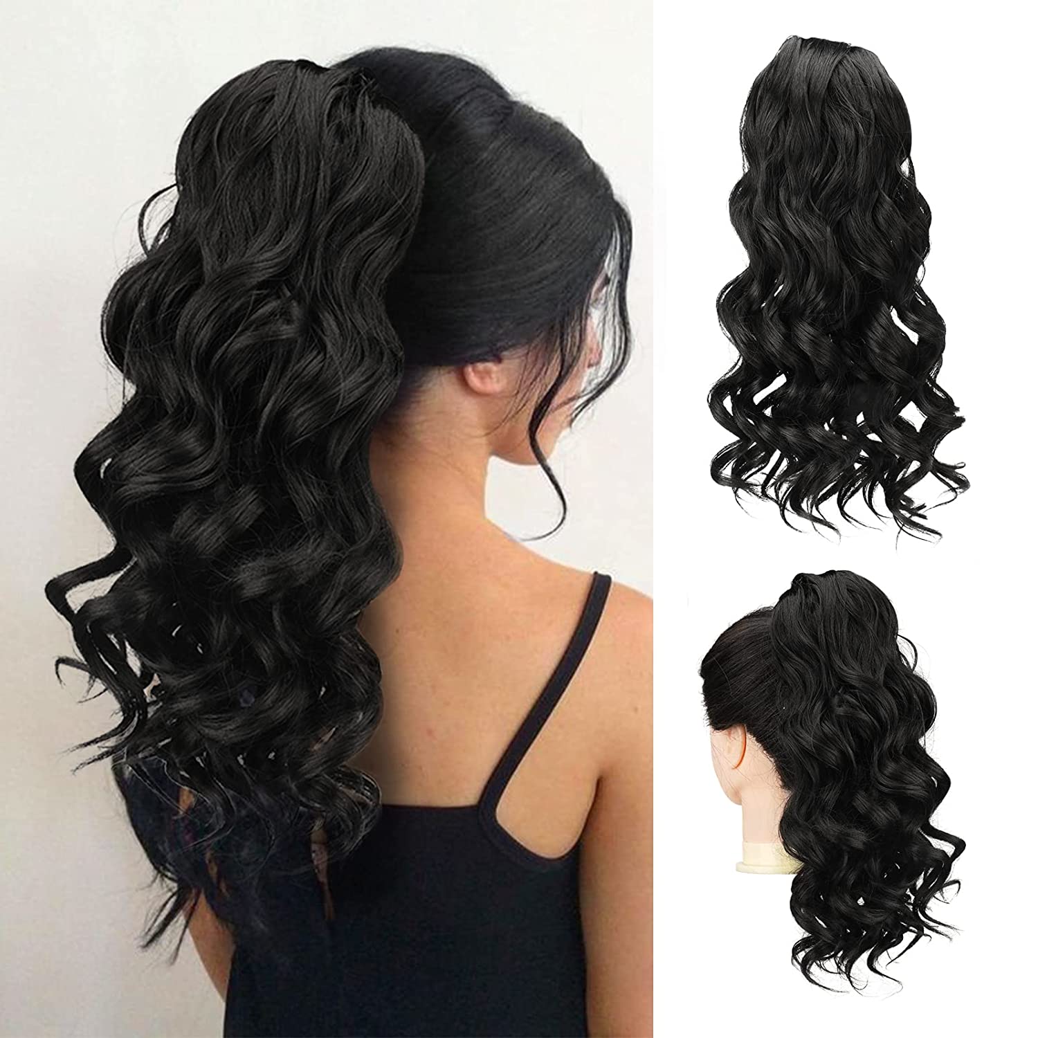 Wavy Pigtails Extension in Black