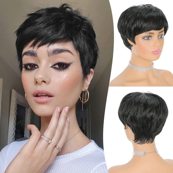 Short clearance wavy wigs