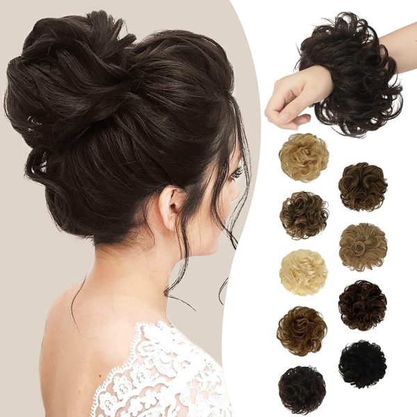 Messy Bun Hair 100% Human Hair Messy Rose Bun Hair Buns Hair Piece for Women Hair Scrunchies Updo Hair Pieces Bun Extension Messy Hair Bun