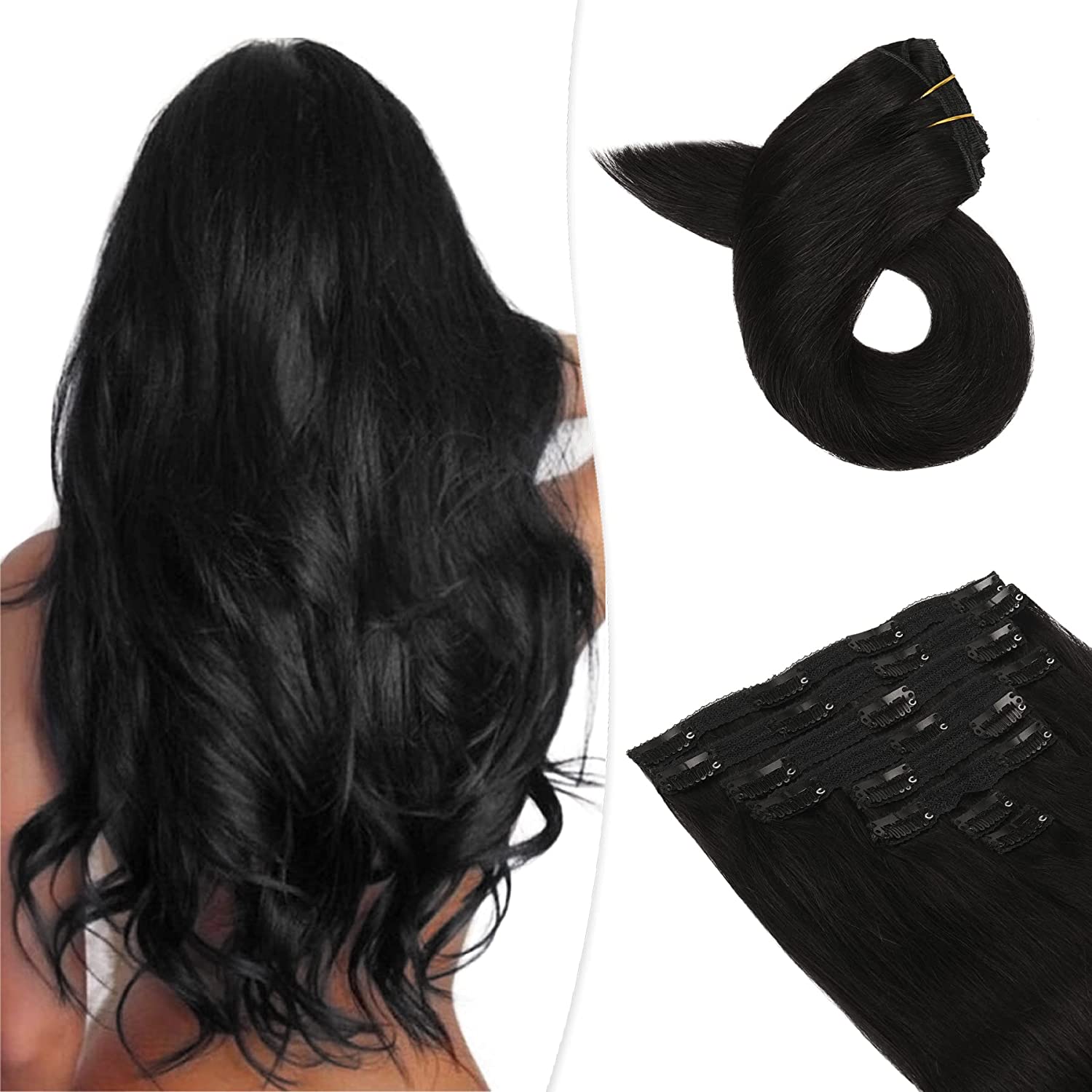 Hair Back Extension In Black