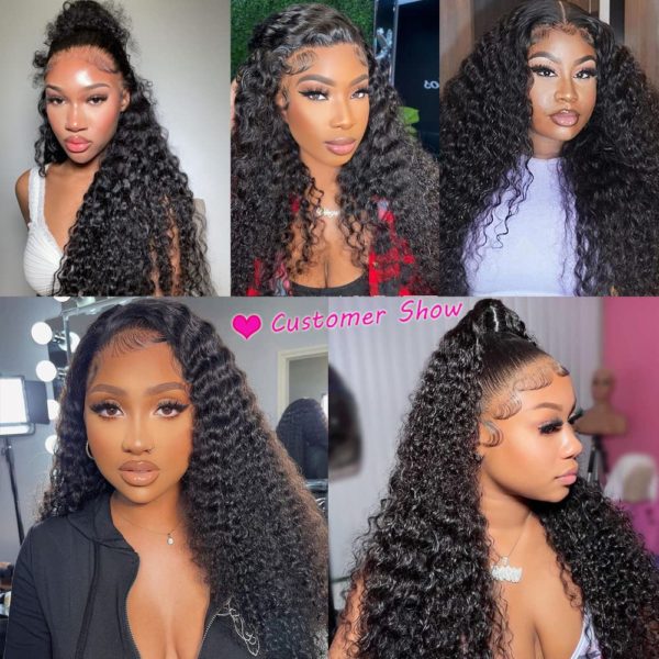 Afro Kinky Curly Lace Frontal Wig 8-24inch Pre Plucked with Baby