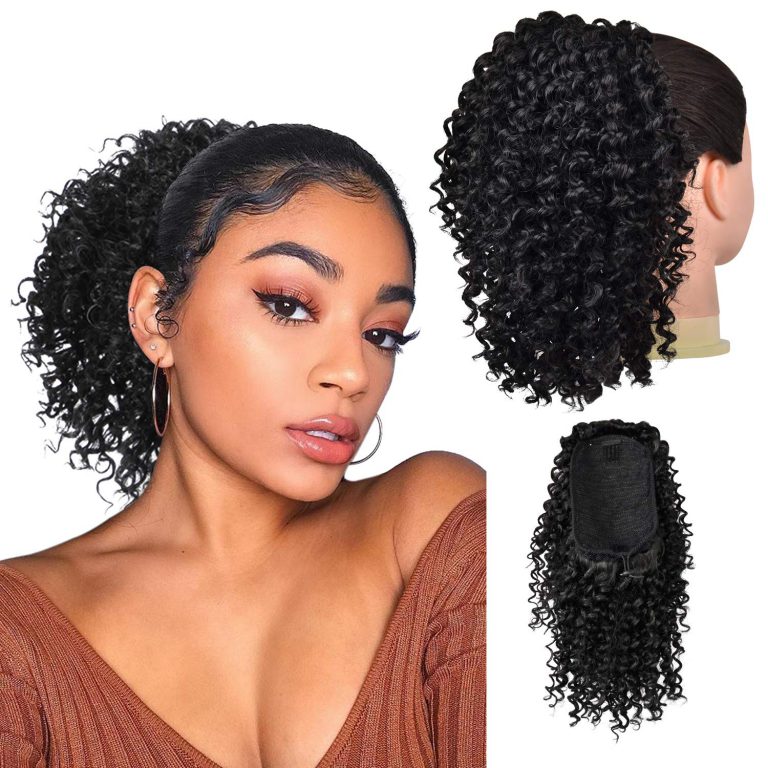Drawstring Ponytail Afro Kinky Curly Ponytail for Black Women