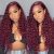 4x4 Lace Closure Wig Burgundy Color