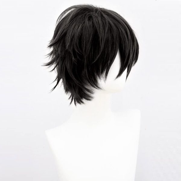 Long Fluffy Anime Pixie Haircut (White to Black)