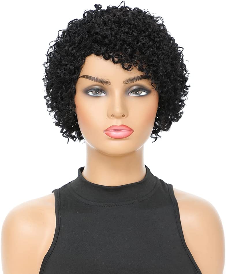 quality Eccentric hand short curly bob wigs for black hair Conqueror  Conqueror alien