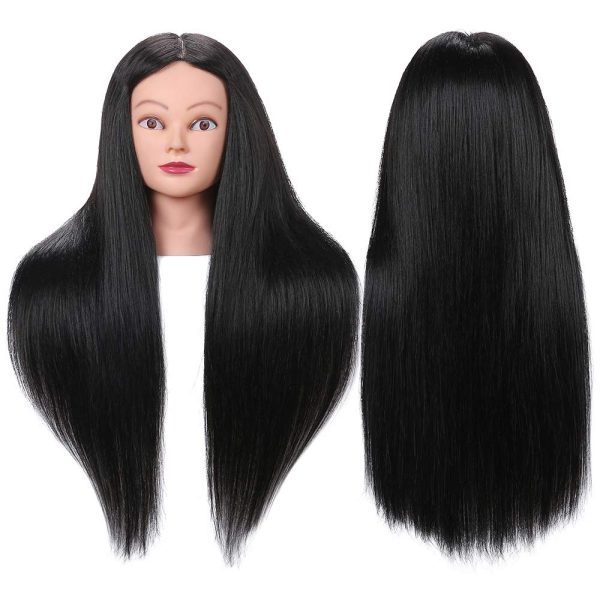 Long Hair Cosmetology Mannequin Head with 60% Real