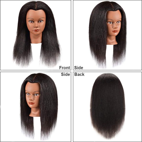 Afro Hair Manikin Head 100% Human Hair African American Manikin