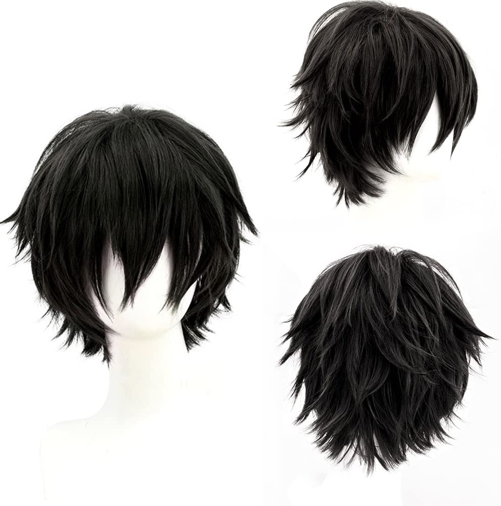 Unisex Halloween Cosplay Costume Party Hair Anime Wigs Short Full Hair Wig  USA F