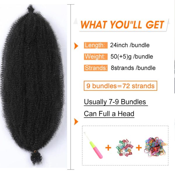 Short Springy Afro Twist Hair 12inch Pre-separated For Distressed Soft Locs  Spring Twist Hair Natural Black 6packs Marley Twist Crochet Braiding Hair  Synthetic Hair For Black Women (12inch，#1b)