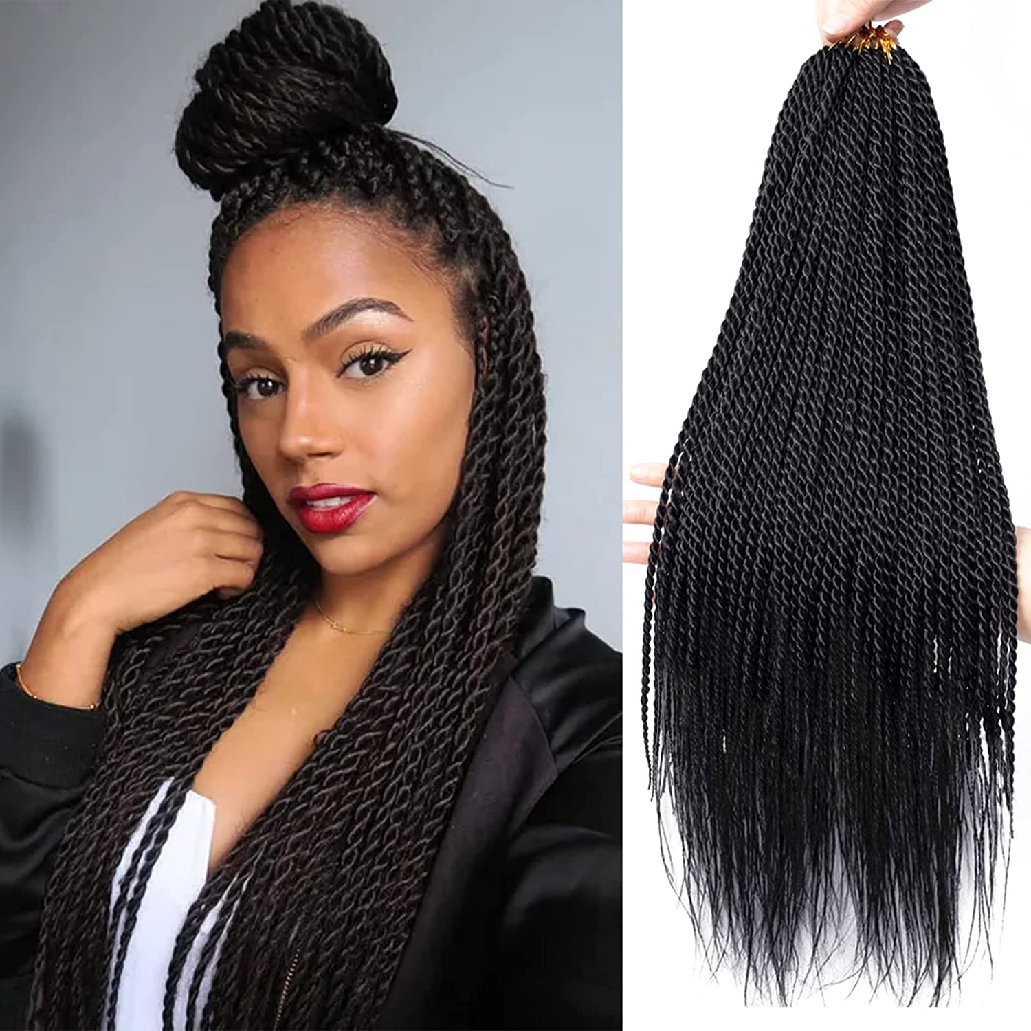 10 Inches Synthetic Crochet Hair Senegalese Twist Hair Crochet for Kids  Braiding Hair With Curly Ends Ombre Hair Extensions