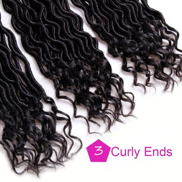 6 Packs Goddess Locs Crochet Hair Wavy Curly Faux Locs Crochet Braids  Synthetic Hair Extensions Dreadlocks Crochet Locs Low Temperature Braiding  Hair