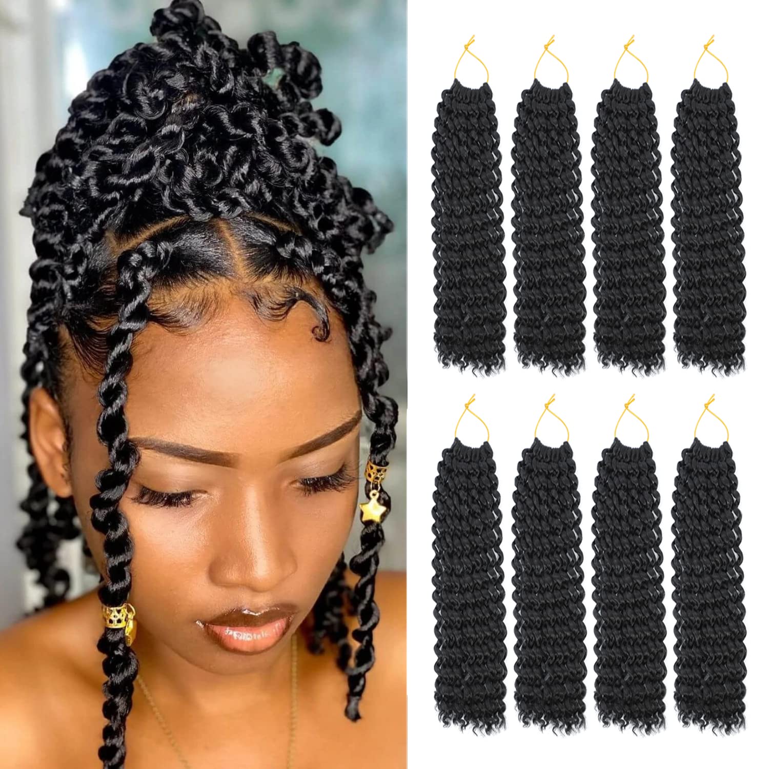 2 Packs Passion Twist Crochet Hair Bob Passion Twist Hair For Butterfly ...