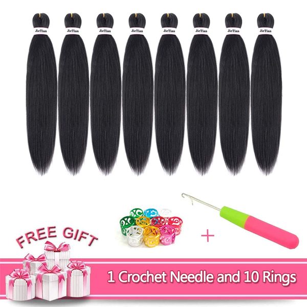 Pre Stretched Braiding Hair Natural Black 30 Inch 8 Packs Synthetic Crochet  Braids Hot Water Setting Professional Soft Yaki Texture Synthetic Hair  Extensions(1b)