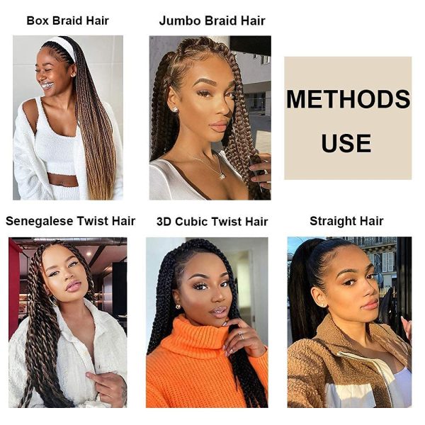 Ombre Pre Stretched Braiding Hair 6 Packs 28 Inch Long Braiding Hair  Professional No Itch Synthetic Braiding Crochet Twist Braids Yaki Straigh  Texture(1b/27/613#)