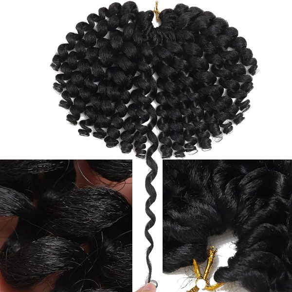 3 Packs 2x Ringlet Wand Curl Jamaican Bounce 8 Inch Synthetic