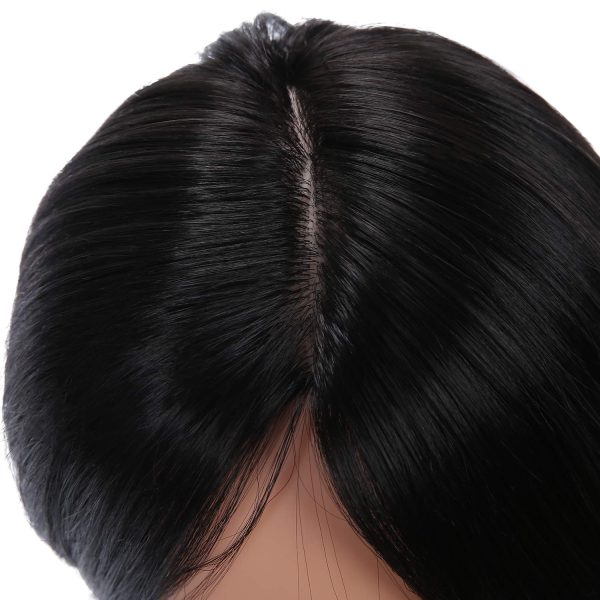 Silky SILKY 26-28 Long Hair Mannequin Head with 60% Real Hair,  Hairdresser Practice Training Head Cosmetology Manikin Doll Head with