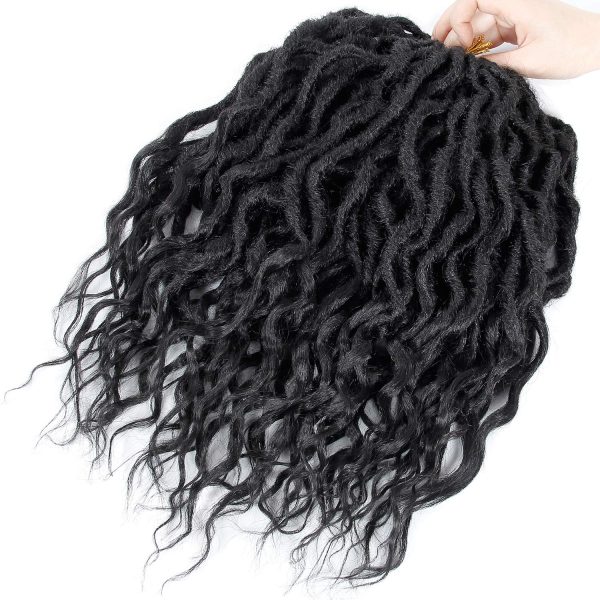 16 Goddess Faux Locs Crochet Braids Long Dreadlocks Hair Extensions Curly  Ends