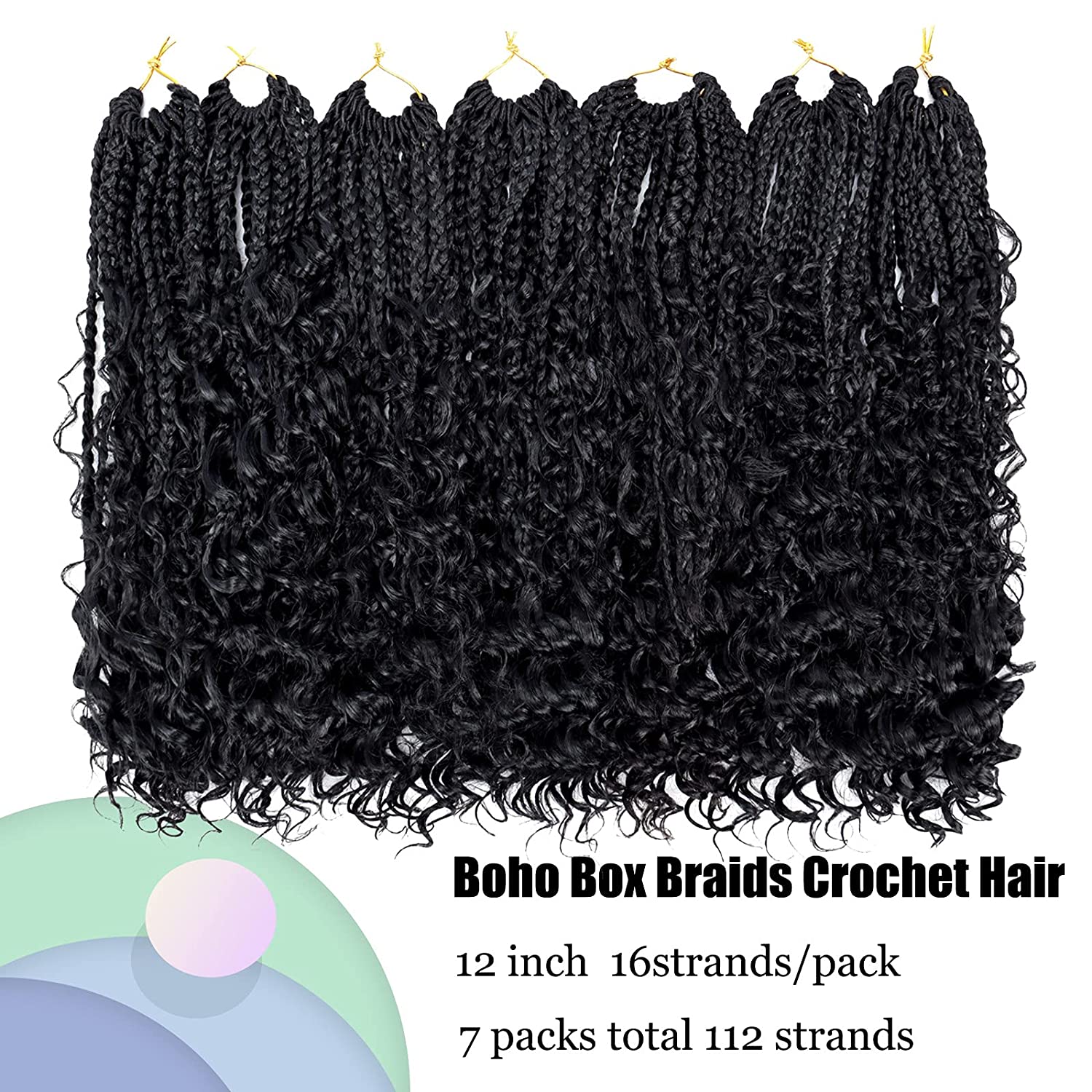 Goddess Box Braids Crochet Hair 10 Inch Bohemian Box Braids Crochet ...