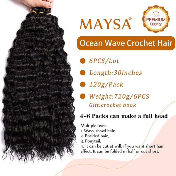 Ocean Wave Crochet Hair – 12 Inch 8 Packs Dark Brown Crochet Braids,  Synthetic Braiding Hair Extensions (12 Inch, #2)