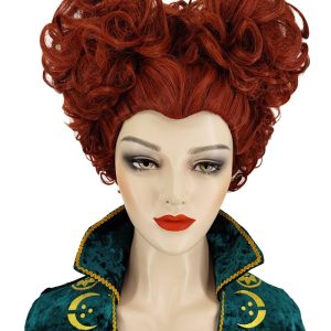 Winifred Sanderson Wig Short Brown Wigs for Sanderson Costume Women Cute Natural Soft Hair Wig with Wig Caps JZ015BR
