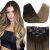 D-#Brown and Dark Ash Blonde Balayage