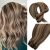 #H6/613 Chestnut Brown Mixed Bleach Blonde