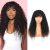 Kinky Curly wigs with bangs