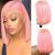 #Pink 13x1 Lace T Part Bob Wig
